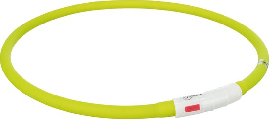 Trixie Lichtgevende Halsband Hond Usb Siliconen Oplaadbaar Groen
